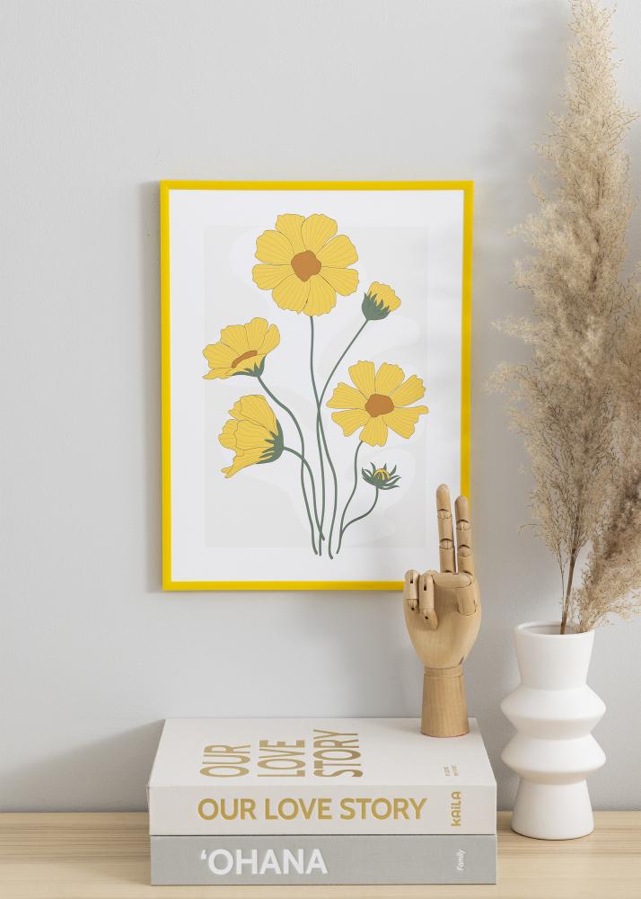 Ram med passepartou Frame New Lifestyle Yellow 50x70 cm - Picture Mount White 42x59.4 cm