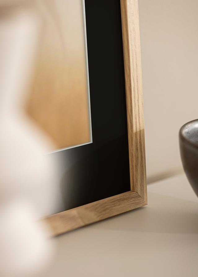 Ram med passepartou Frame Trendy Oak 45x60 cm - Picture Mount Black 30x45 cm