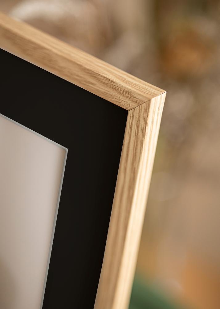 Ram med passepartou Frame Trendy Oak 35x50 cm - Picture Mount Black 11x17 inches