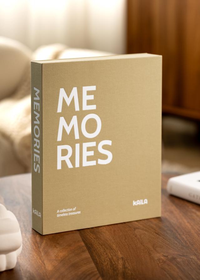 BGA KAILA MEMORIES Vanilla - Coffee Table Photo Album (60 Black Pages)