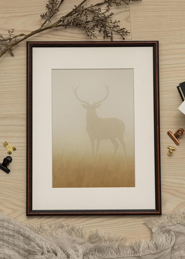 Ram med passepartou Frame Horndal Walnut 50x70 cm - Picture Mount White 42x59,4 cm (A2)