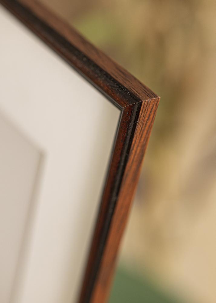 Ram med passepartou Frame Horndal Walnut 35x50 cm - Picture Mount White 11x17 inches