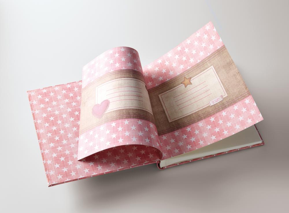 Walther Little Baby album Girl Pink - 28x30.5 cm (50 White pages / 25 sheets)