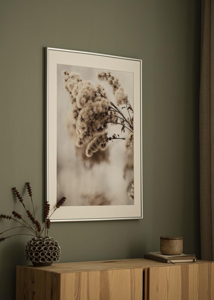 Ram med passepartou Frame Victoria Silver 40x50 cm - Picture Mount White 30x40 cm