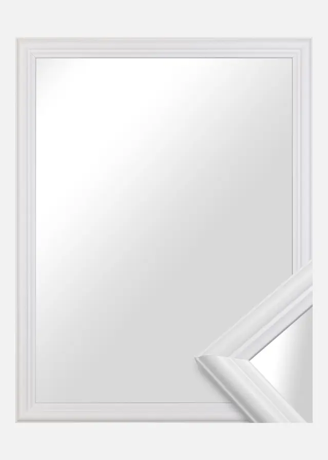 Ramverkstad Mirror Siljan White - Custom Size