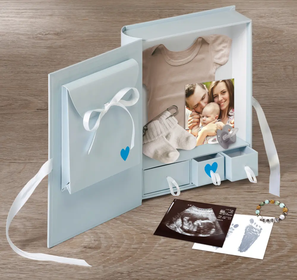 Walther Baby Animal Present box Blue 27x24 cm