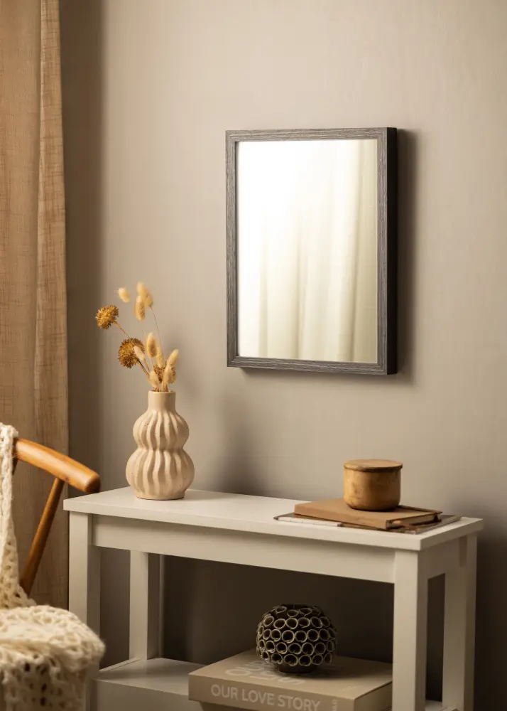 Ramverkstad Mirror Wood Selection Grey I - Custom Size