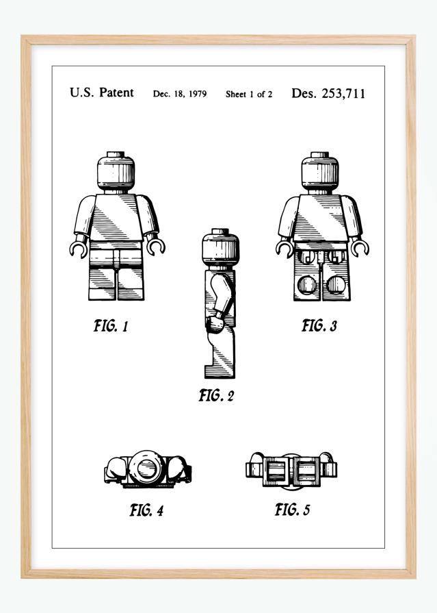 Bildverkstad Patent drawing - Lego I Poster