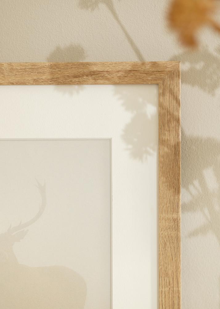 Ram med passepartou Frame Fiorito Light Oak 50x70 cm - Picture Mount White 40x60 cm