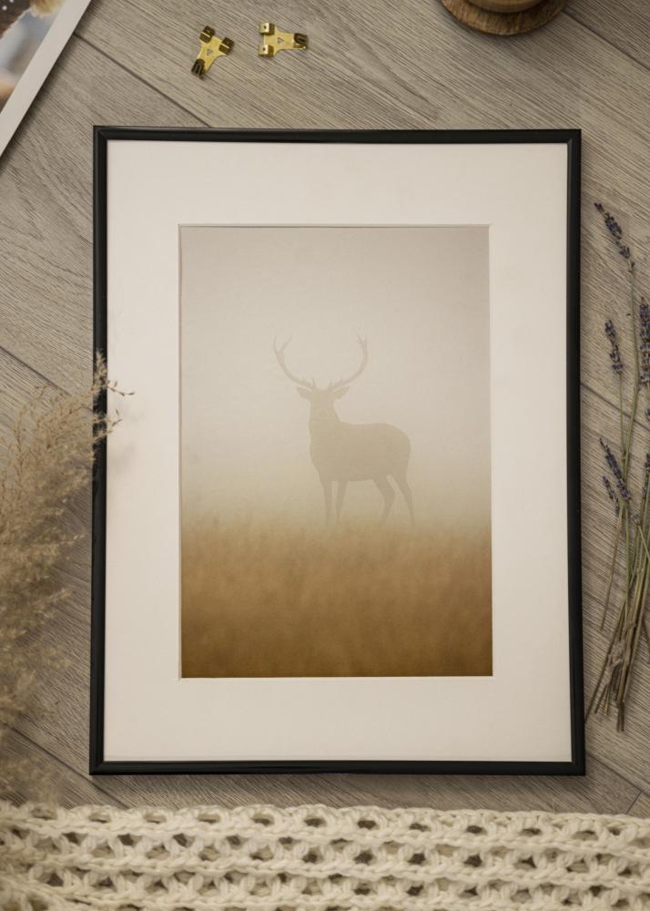 Ram med passepartou Frame Scandi Black 30x40 cm - Picture Mount White 21x30 cm