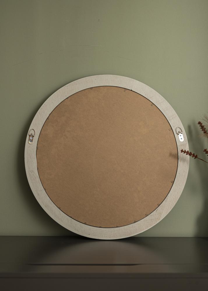 ID Factory Round Mirror Window Grey 60 cm Ø