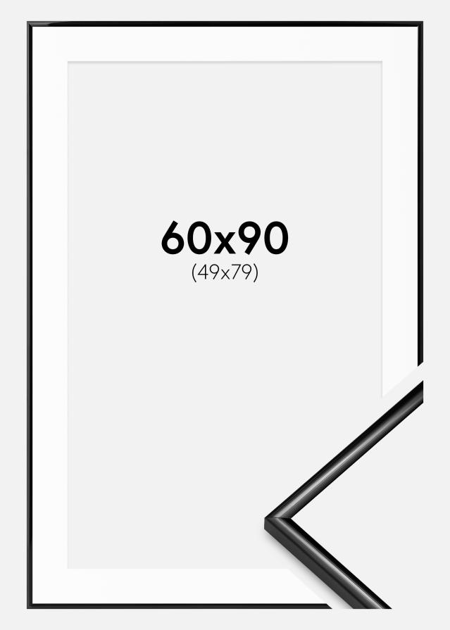 Ram med passepartou Frame Scandi Black 60x90 cm - Picture Mount White 50x80 cm