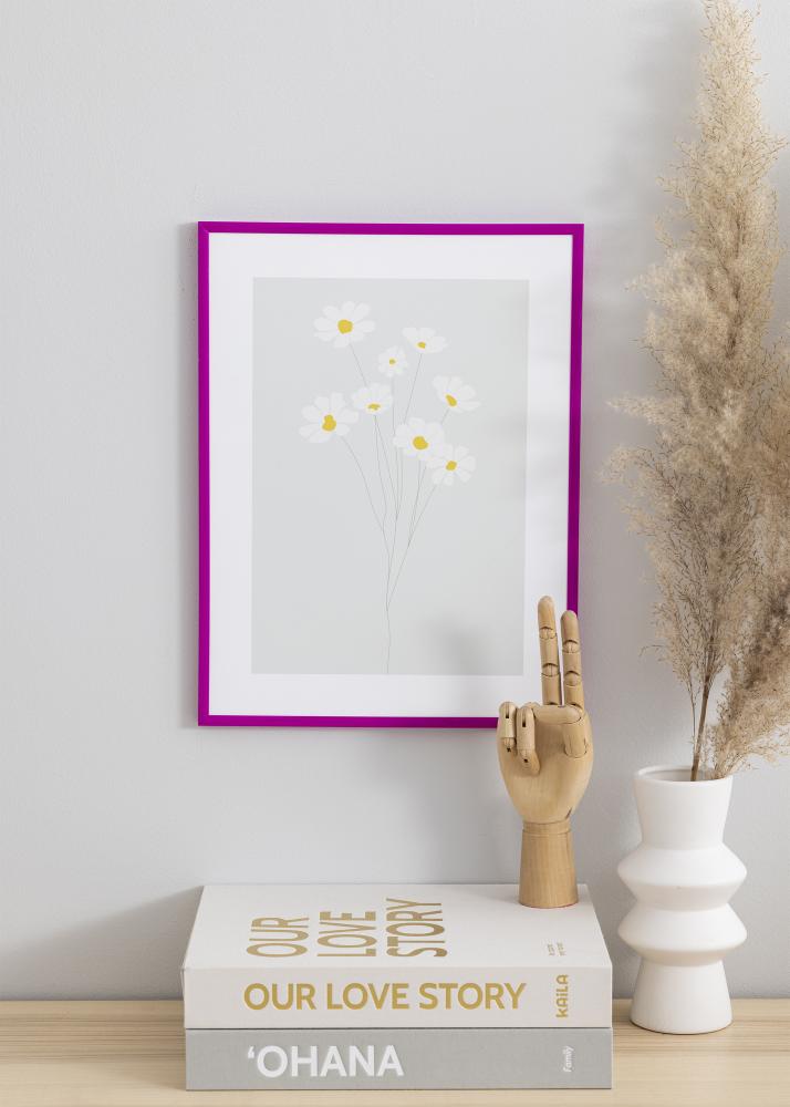 Ram med passepartou Frame New Lifestyle Fuchsia 30x40 cm - Picture Mount White 20x30 cm