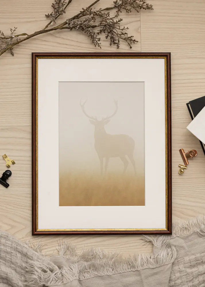 Ram med passepartou Frame Horndal Brown 45x50 cm - Mounts White 34x42 cm
