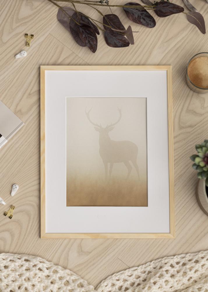 Ram med passepartou Frame Galant Pine 40x40 cm - Picture Mount White 30x30 cm