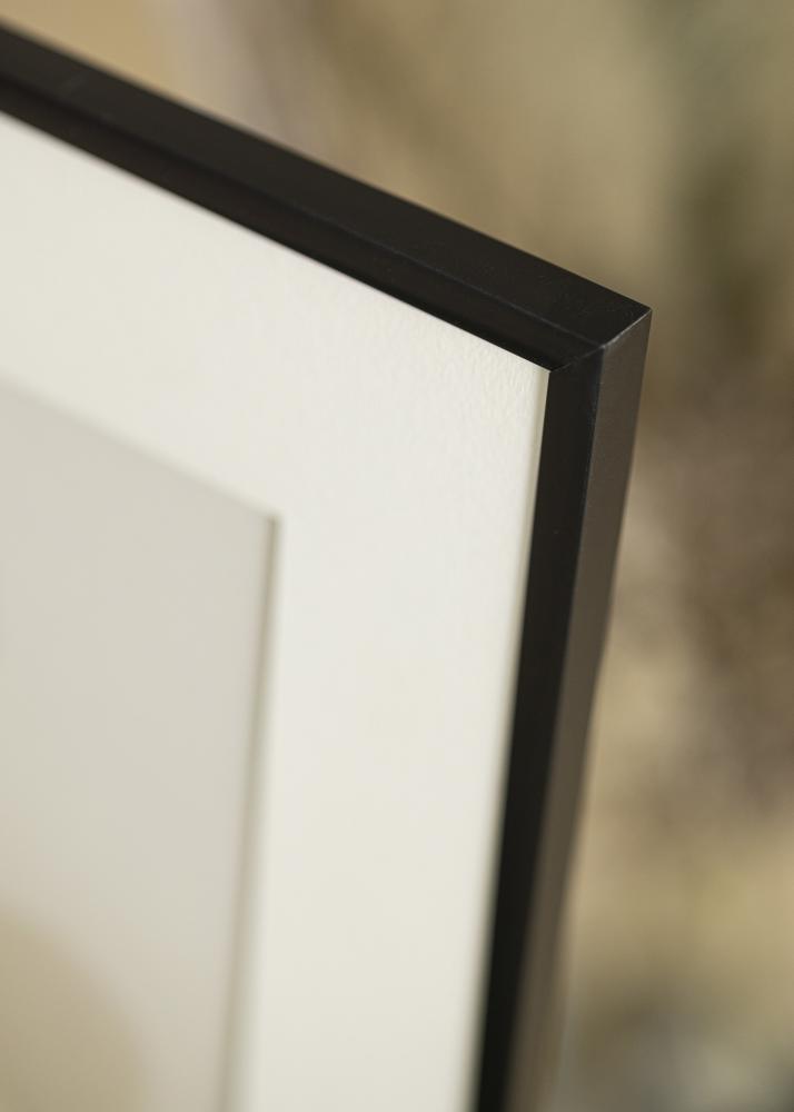 Ram med passepartou Frame New Lifestyle Matt Black 30x30 cm - Picture Mount White 8x8 inches