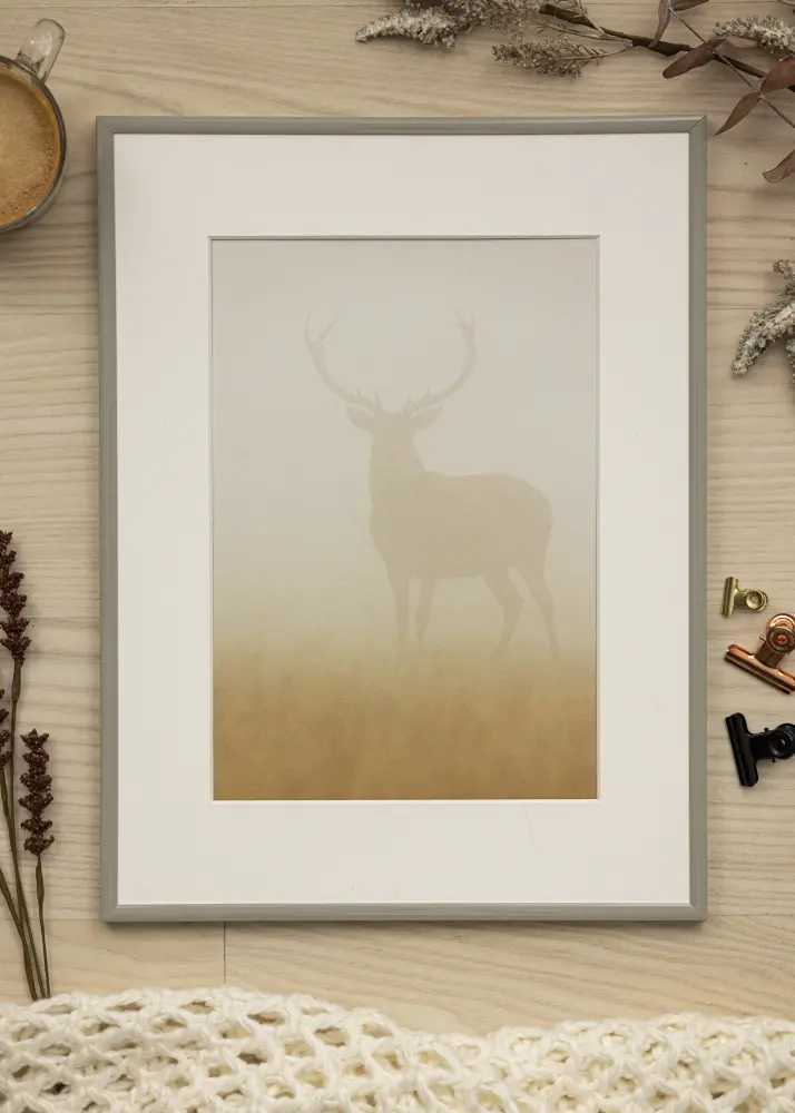 Ram med passepartou Frame New Lifestyle Earth Grey 13x18 cm - Mounts White 9x12 cm