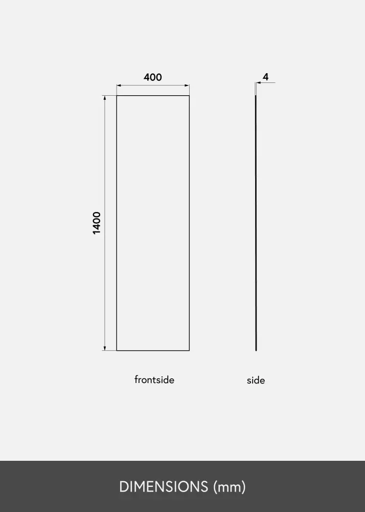 KAILA KAILA Mirror Sharp 40x140 cm