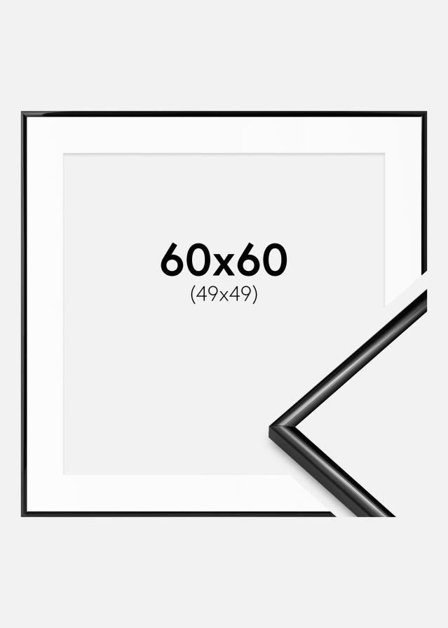 Ram med passepartou Frame Scandi Black 60x60 cm - Picture Mount White 50x50 cm