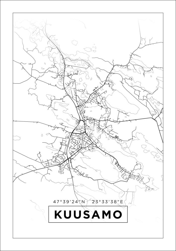 Bildverkstad Map - Kuusamo - White Poster