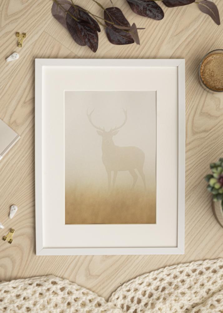 Ram med passepartou Frame Trendy White 30x30 cm - Picture Mount White 8x8 inches