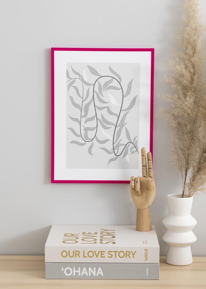 Ram med passepartou Frame New Lifestyle Dark Pink 30x40 cm - Picture Mount White 21x30 cm