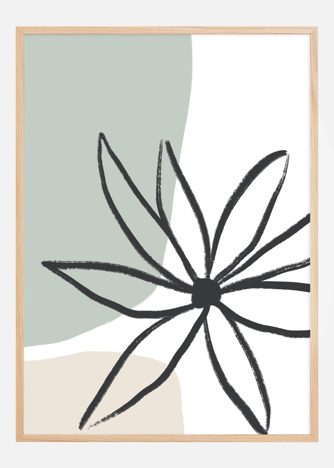 Product Image for Flower Mint and Cream Poster (21x29.7 cm (A4))