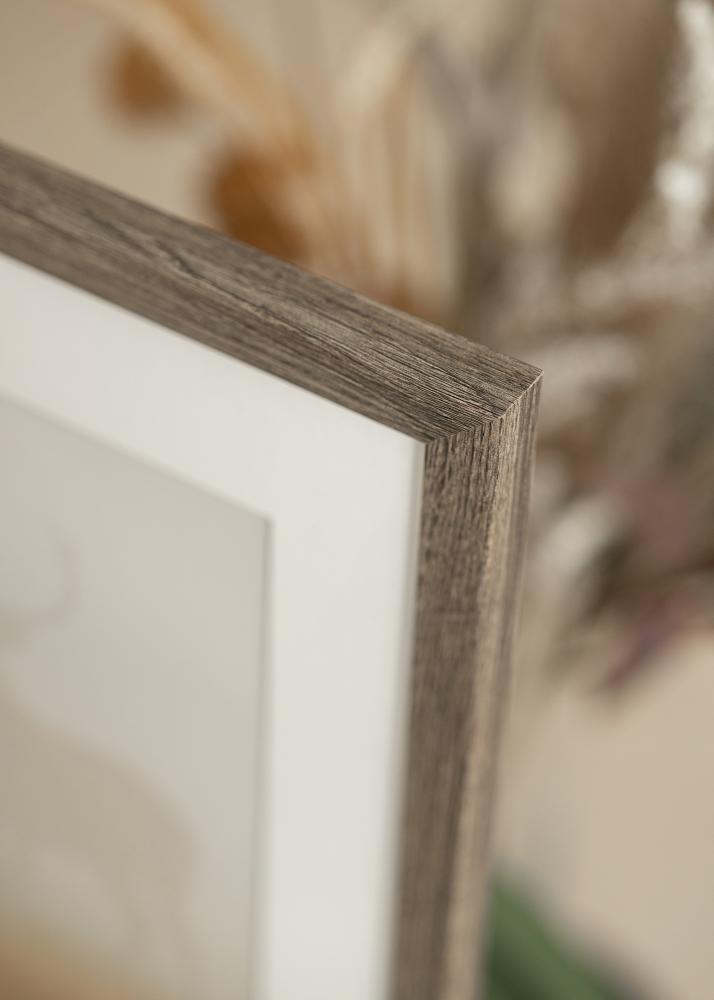 Ram med passepartou Frame Fiorito Walnut 30x40 cm - Picture Mount White 21x30 cm