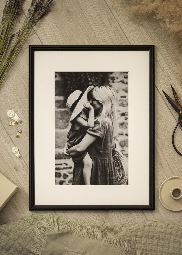 Ram med passepartou Frame Horndal Black 35x50 cm - Picture Mount White 11x17 inches