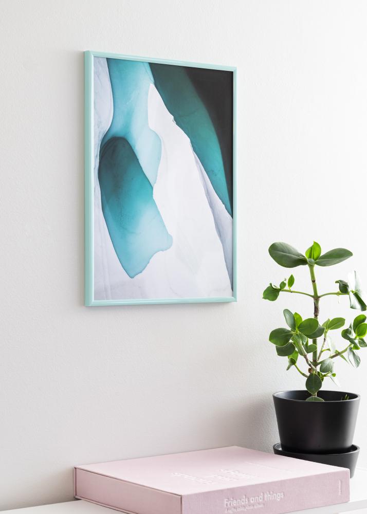 Ram med passepartou Frame New Lifestyle Turquoise 60x80 cm - Picture Mount White 50x65 cm