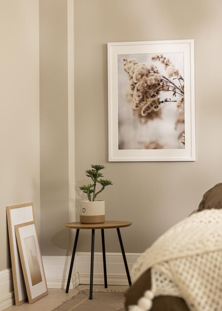 Ram med passepartou Frame Stilren White 50x70 cm - Picture Mount White 33x56 cm