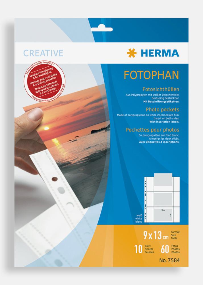  Herma photo sleeves 9x13 cm horizontal - 10-pack white