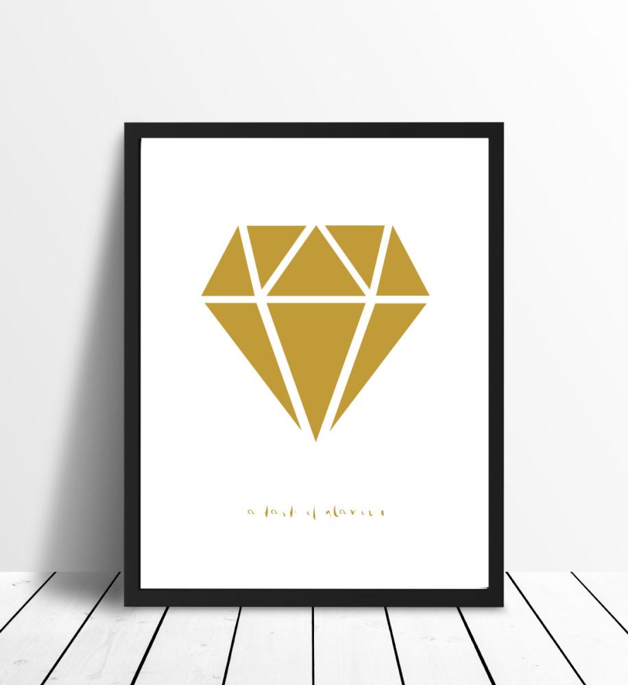 Bildverkstad Diamond - Gold Poster