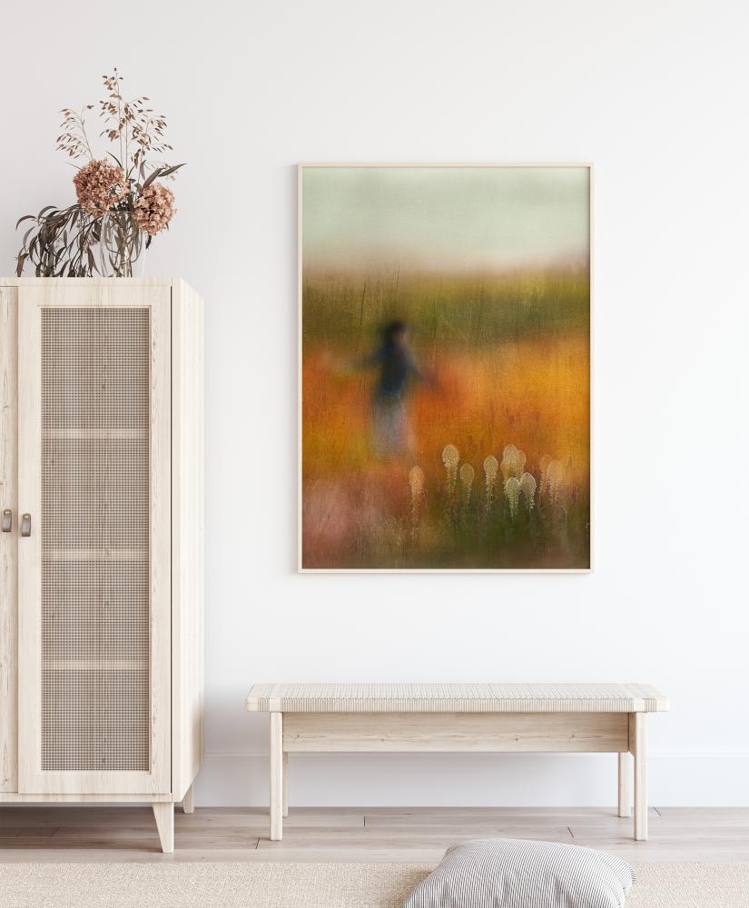 Bildverkstad A Girl And Bear Grass Poster