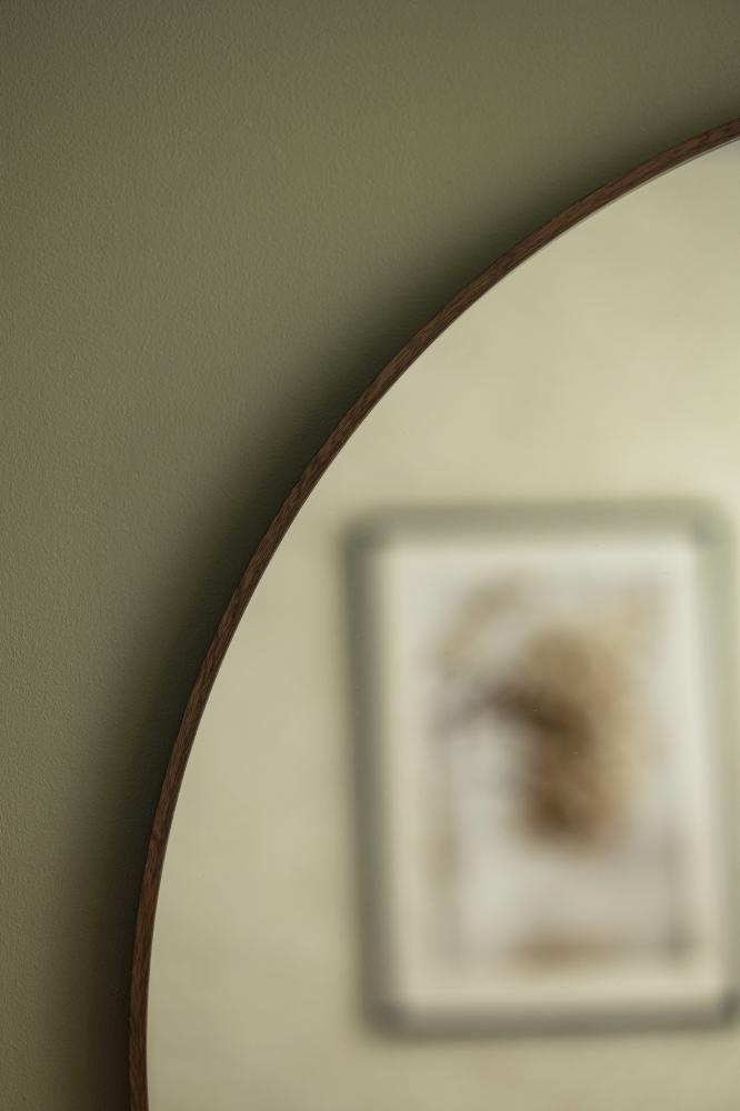 Artlink Mirror Modern Walnut 80 cm Ø