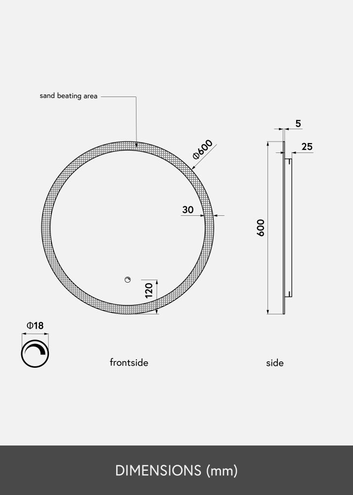 KAILA KAILA Mirror Circular LED 60 cm Ø