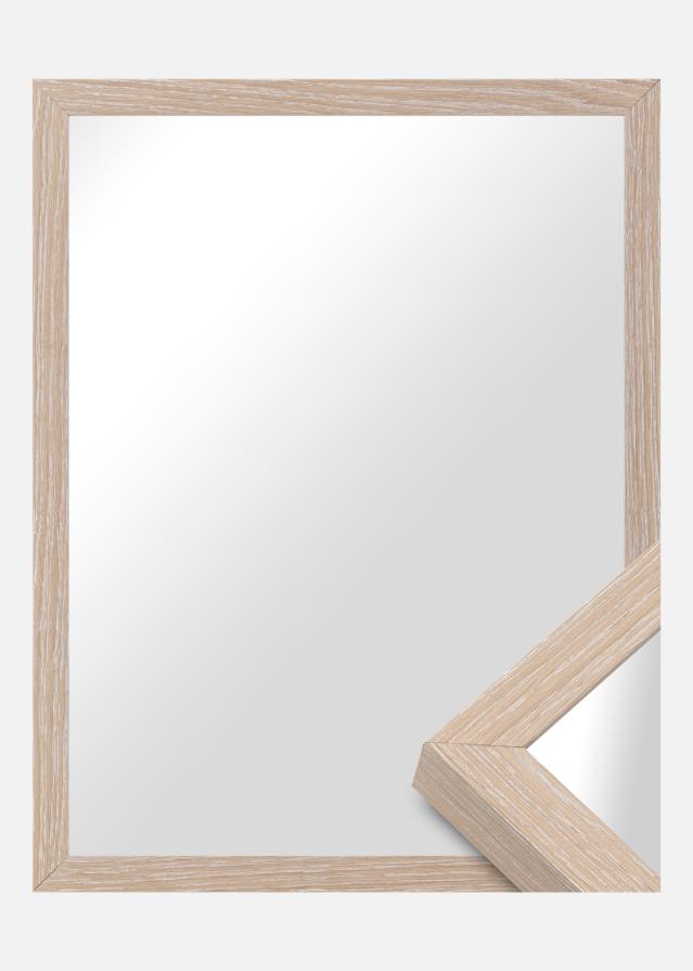 Ramverkstad Mirror Birch ö - Oak not whitewashed - Custom Size