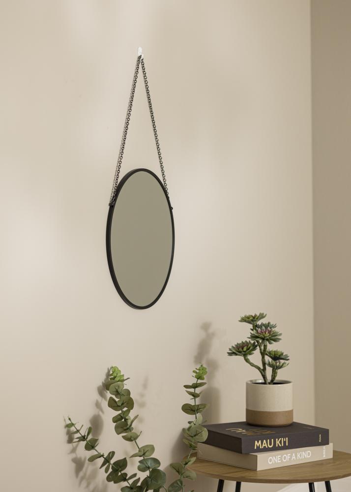 Artlink Round Mirror Modern Black 41 cm Ø