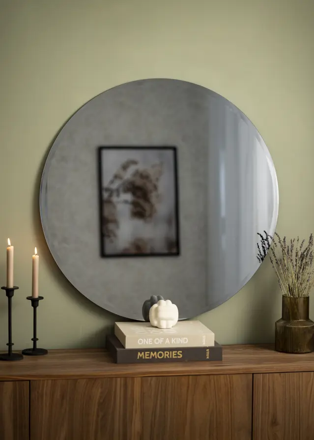 KAILA KAILA Round Mirror Dark Smoked Grey Deluxe 90 cm Ø