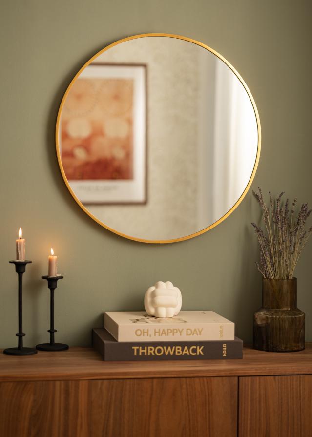 House Nordic Mirror Madrid Brass 60 cm Ø