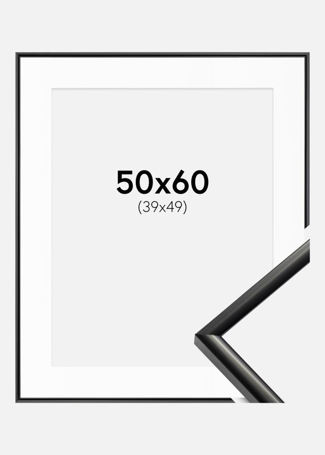 Ram med passepartou Frame New Lifestyle Black 50x60 cm - Picture Mount White 40x50 cm