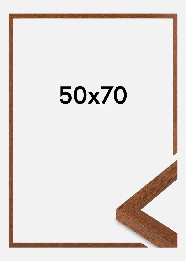 BGA Frame Modern Acrylic Glass Warm Brown 50x70cm