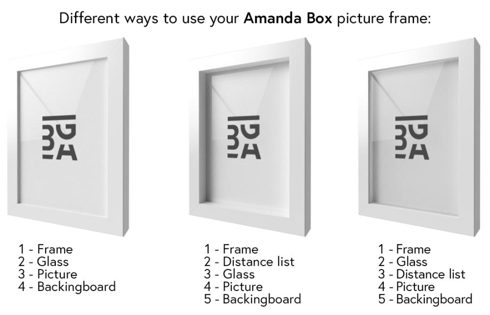 Artlink Frame Amanda Box White 50x100 cm