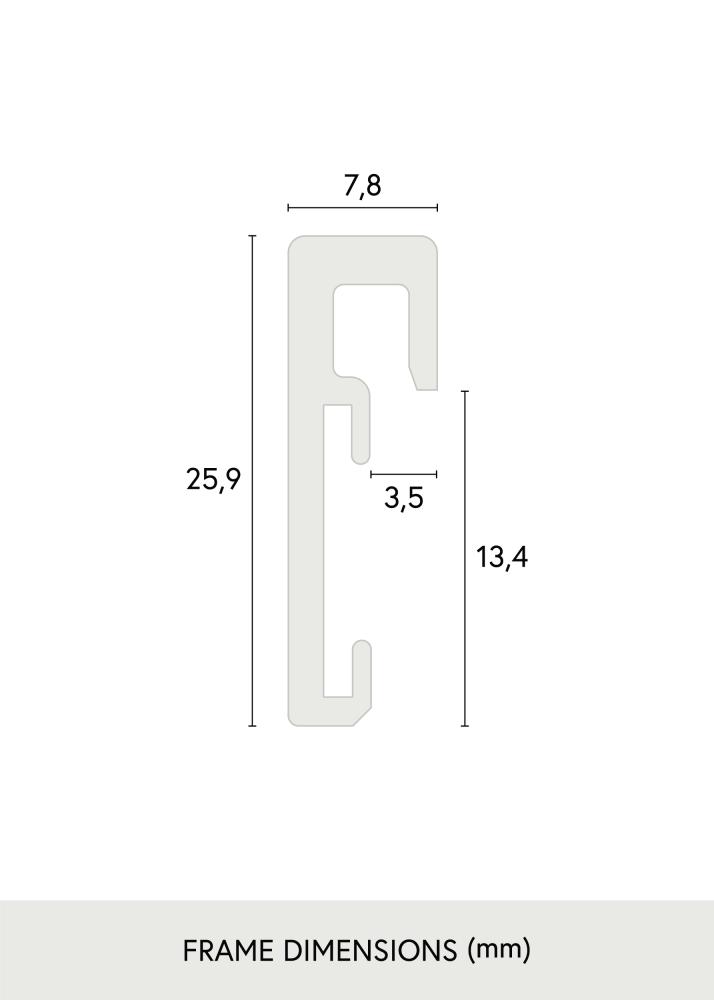 Ramverkstad Frame Nielsen Premium Anti-reflective Glossy Black 50x70 cm