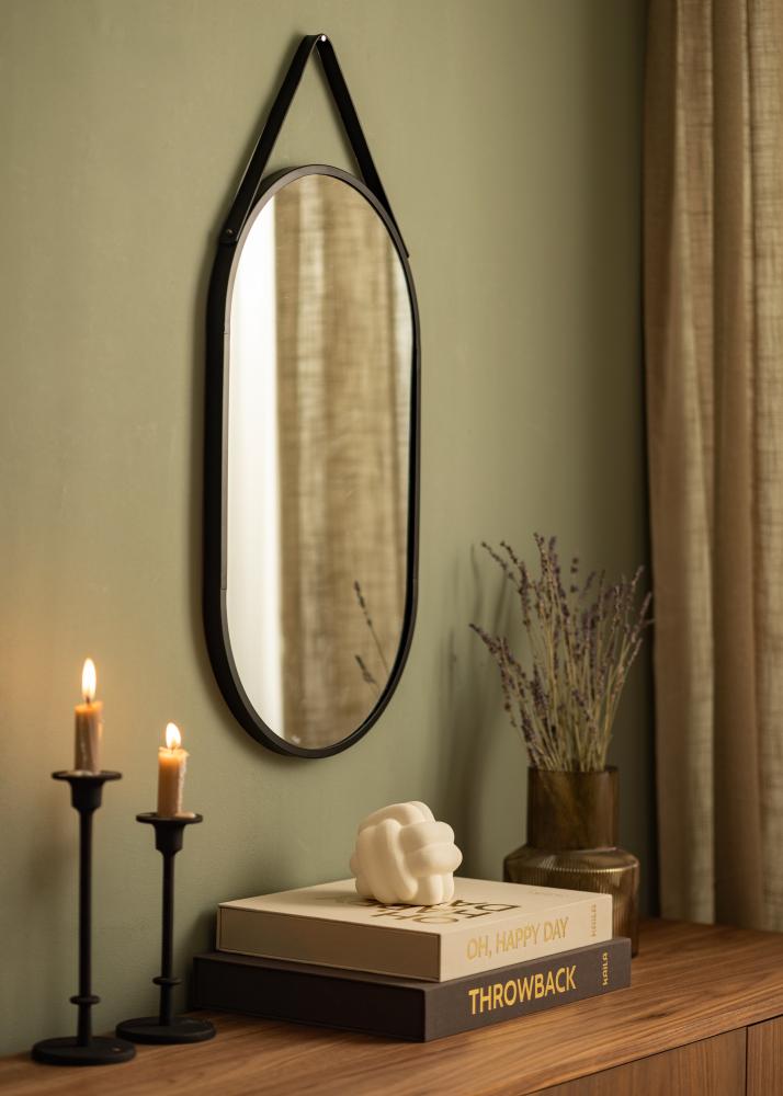 House Nordic Mirror Trapani Black 35x60 cm