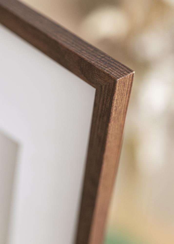 Ram med passepartou Frame Galant Walnut 40x40 cm - Picture Mount White 30x30 cm