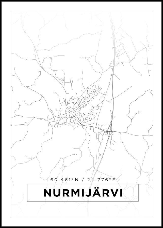 Bildverkstad Map - Nurmijärvi - White Poster