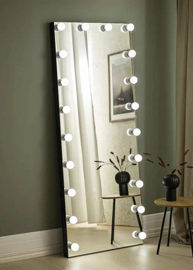 KAILA KAILA Make-up Mirror Hollywood Edge 20 E27 Black 72x180 cm