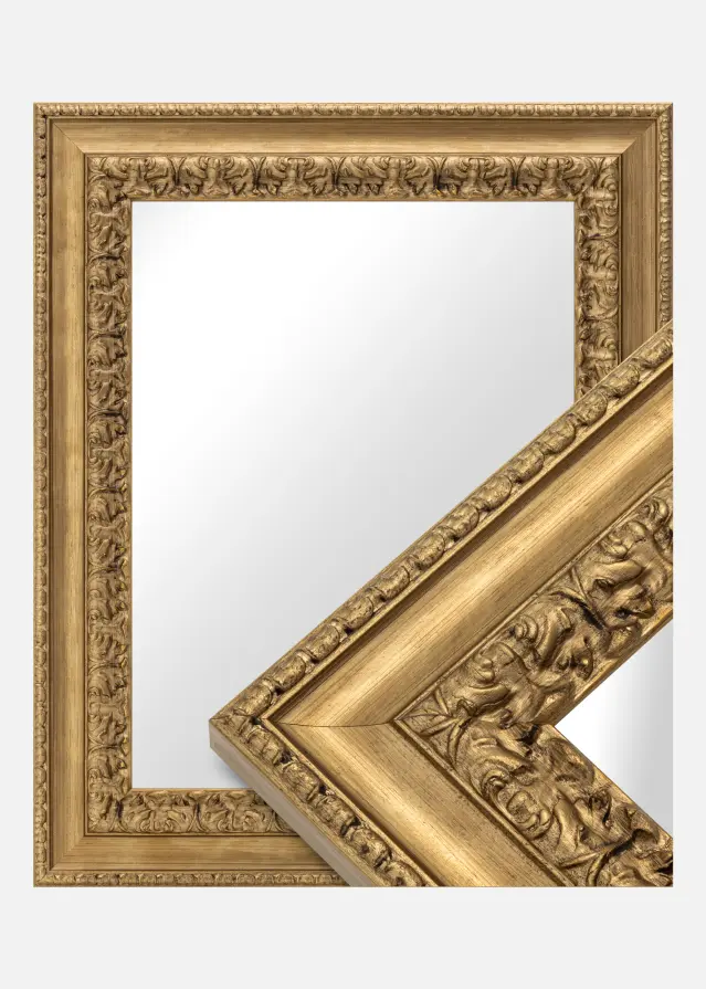 Ramverkstad Mirror Drottningholm Gold III - Custom Size