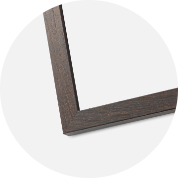 Ram med passepartou Frame Trendy Walnut 45x60 cm - Picture Mount Black 30x45 cm